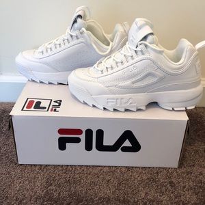 fila disruptor triple white